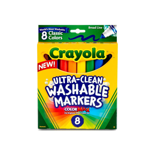 Crayola Washable Markers, Classic Colors 8 Ea