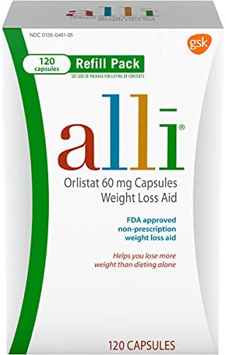 Alli Weight Loss Aid Refill Orlistat 60Mg Capsules - 120 Ct