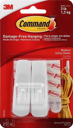 Command White, Indoor Use, Holds 3 lbs
