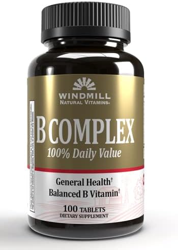 Windmill Natural Vitamins B Complex , Boost Energy 100 tablets