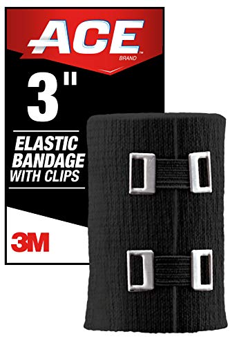 Ace Elastic 3M Bandage With Clips, Black
