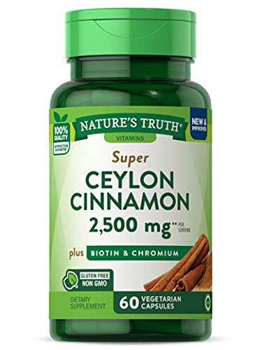 Nature'S Truth Cinnamon With Biotin And Chromium Capsules, 60 Count
