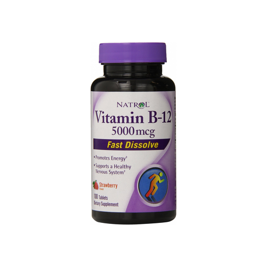 Natrol Vitamin B-12 5000Mcg Fast Dissolve Tablets, Strawberry 100 Ea