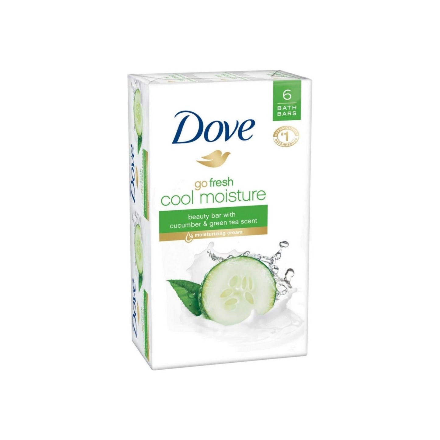 Dove Go Fresh Beauty Bar, 4 Oz Bars, Cucumber & Green Tea 6 Ea