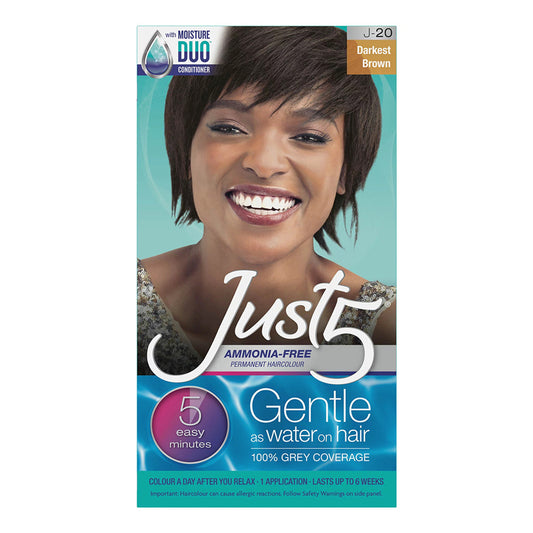 Just 5 Colorant Hair Color 5 Minute, Darkest Brown - 1 Ea