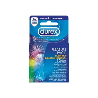 Durex Pleasure Pack Condom, 3 Ct
