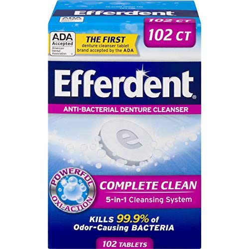 Efferdent Anti-Bacterial Denture Cleanser Tablets 102 Ea