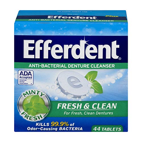 Efferdent Plus Mint Anti-Bacterial Denture Cleanser Tablets 44 Ea