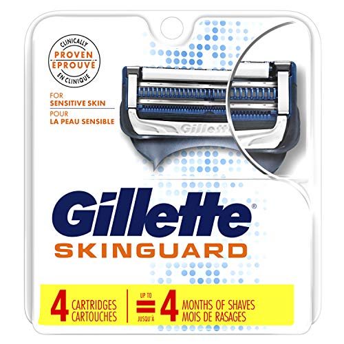 Gillette Skinguard Men'S Razor Blade Refill For Sensitive Skin, 4 Blade Refill