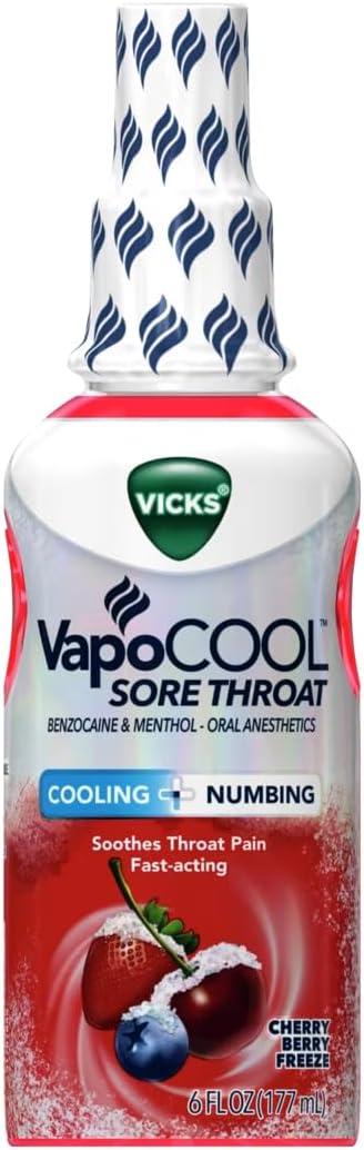 Vicks, Sore Throat Cherry Berry Freeze, 6 Ounce