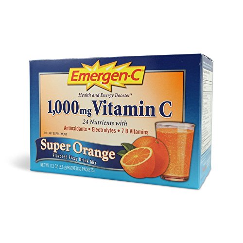 Emergen-C 1000 Mg Vitamin C Fizzy Drink Mix, Super Orange - 30 Packets