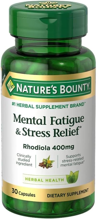 Nature'S Bounty Mental Fatigue And Stress Relief,Rhodiola 400 Mg, 30 Count