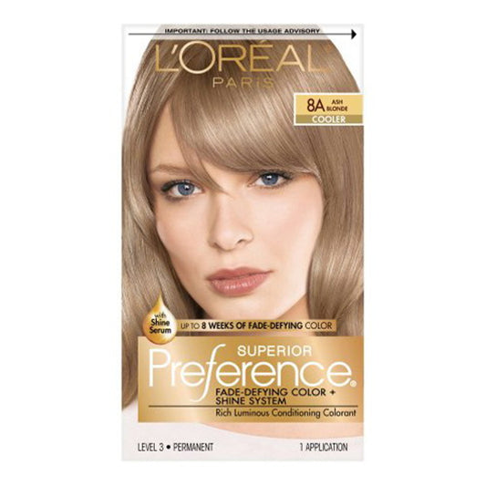 Loreal Superior Preference Hair Color, 8A Ash Blonde - 1 Ea
