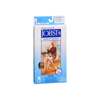 Jobst Medical Legwear Knee High 15-20 Mmhg Opaque Large Silky Beige 1 Pair