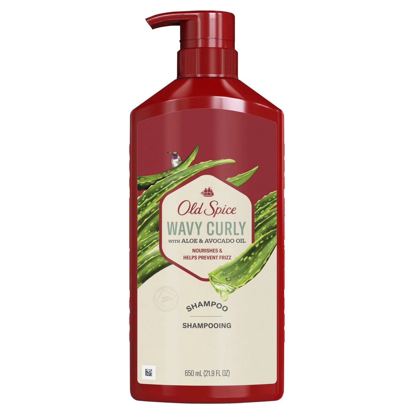 Old Spice Wavy Curly Shampoo With Aloe & Avocado Oil 21.9 oz