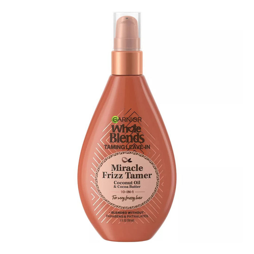 Garnier, Whole Blends Miracle Frizz Tamer 10-In-1 Coconut Leave-In Treatment, 5 Fl Oz