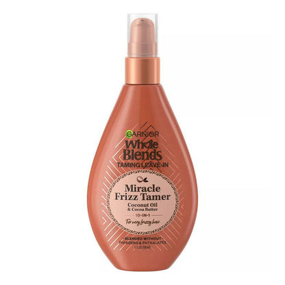 Garnier, Whole Blends Miracle Frizz Tamer 10-In-1 Coconut Leave-In Treatment, 5 Fl Oz