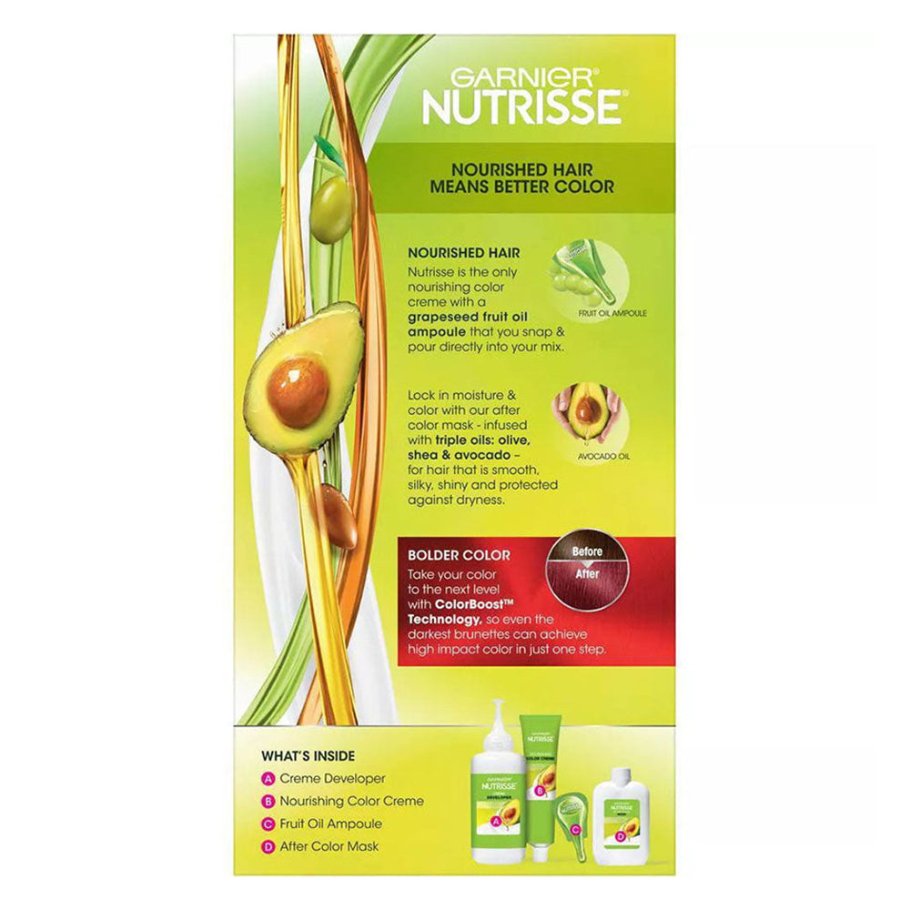 Garnier Nutrisse Haircolor, R3 Light Intense Auburn Nourishing Color ,1Ct