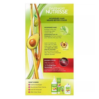 Garnier Nutrisse Haircolor, R3 Light Intense Auburn Nourishing Color ,1Ct