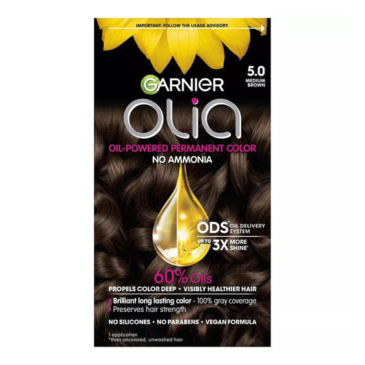 Garnier Olia Ammonia Free Permanent Hair Color, 1Ct