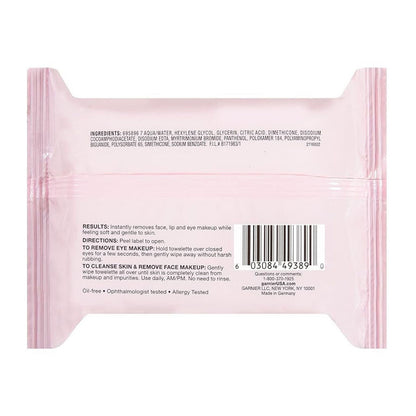 Garnier Micellar Facial Cleanser & Makeup Remover Wipes, 25 Wipes