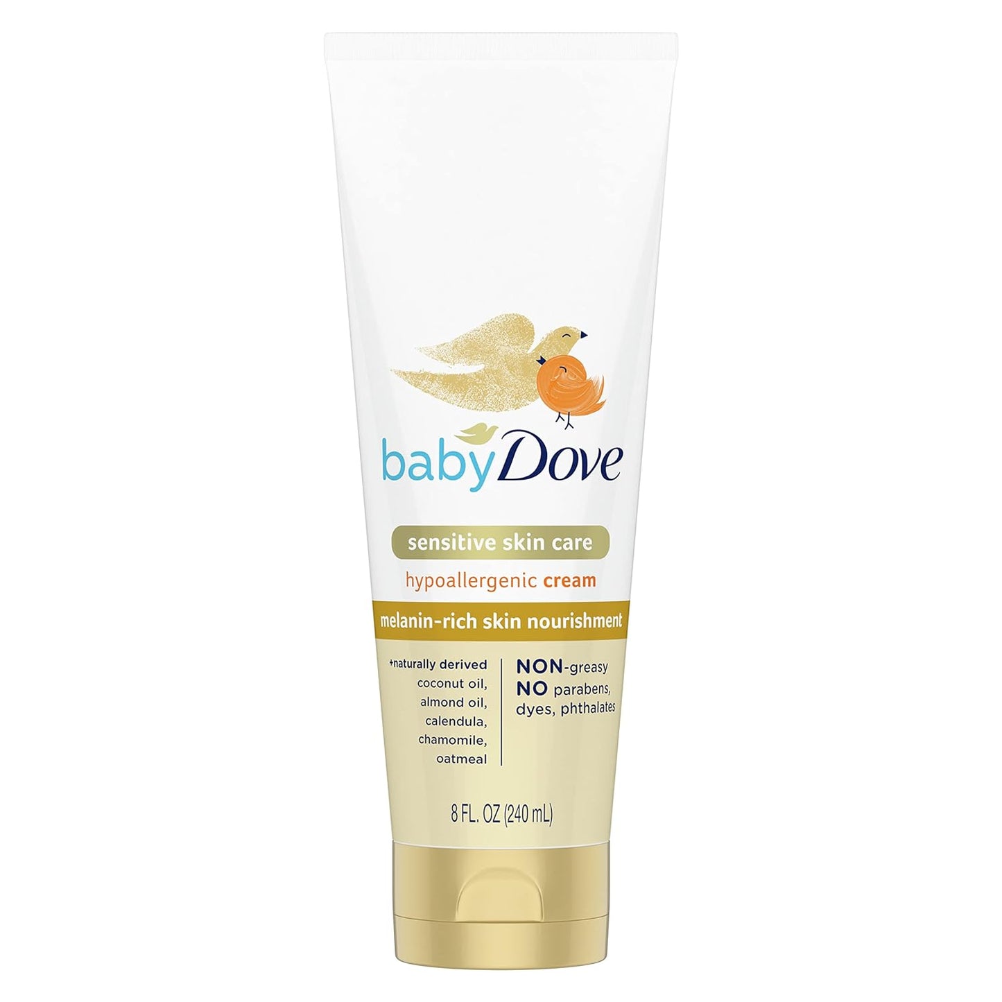 Baby Dove Sensitive Baby Cream Baby Skin Care Hypoallergenic and Non-greasy 8 oz