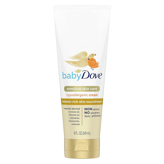 Baby Dove Sensitive Baby Cream Baby Skin Care Hypoallergenic and Non-greasy 8 oz