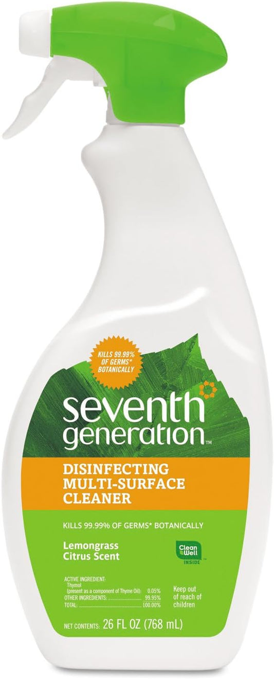 Seventh Generation Disinfecting Multi-Surface Cleaner, Lemongrass Citrus 26 fl oz