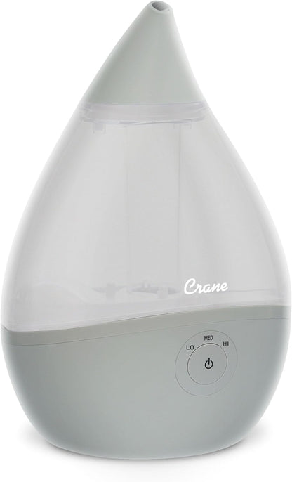Crane Droplet Ultrasonic Cool Mist Humidifier, Grey 1 Ea