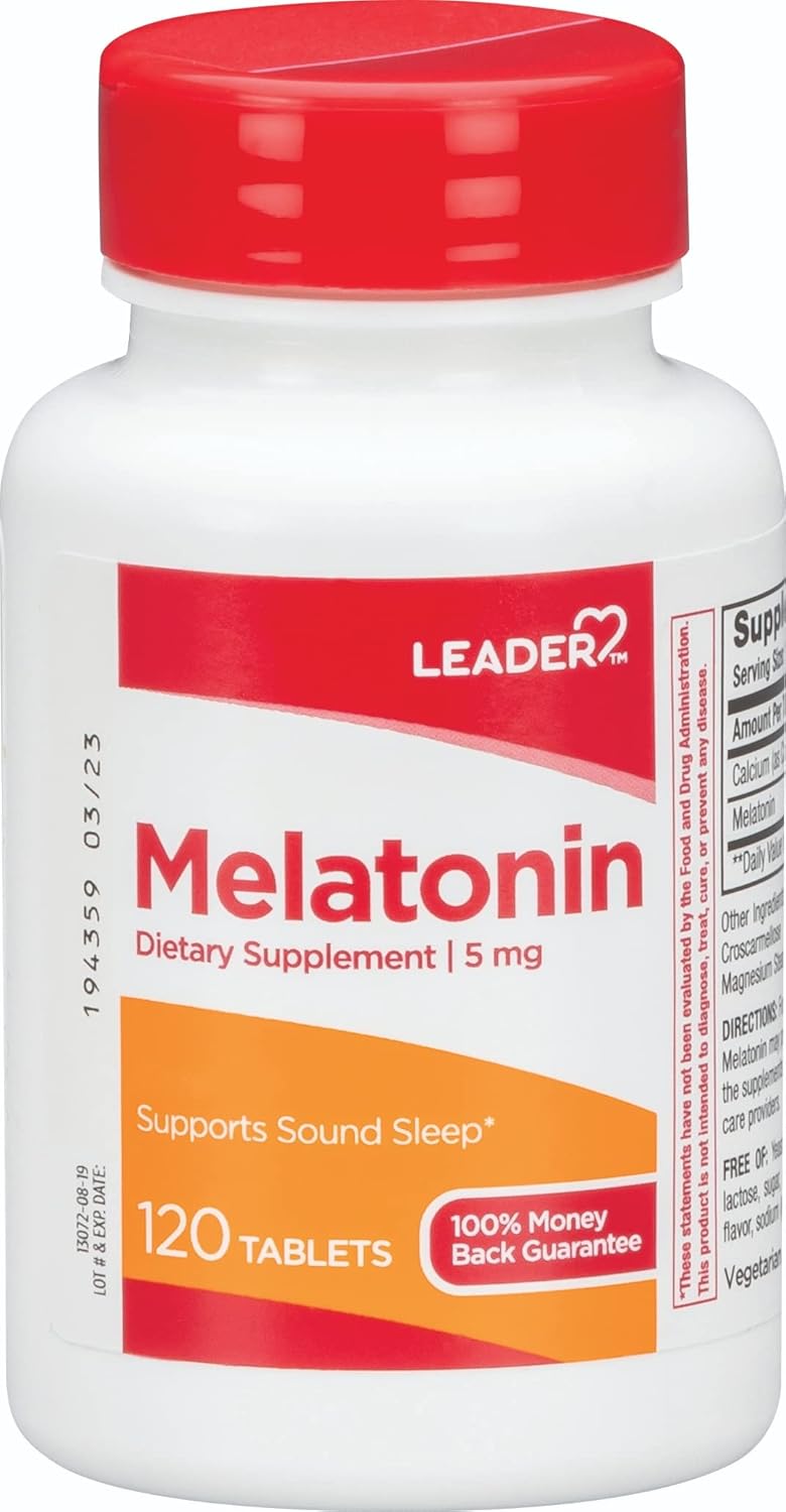Leader Melatonin Sleep Support Tablets - 120 Ct