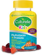 Culturelle Kids Probiotic Gummies for Ages 2+ - Peach-Orange & Mixed Berry Flavors - Digestive & Immune Support with Lutein for Eye Health, 60 Count