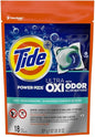 Tide Ultra Oxi Power Pods With Odor Eliminators Laundry Detergent Pacs, 18 Count