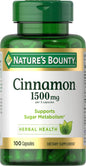 Nature'S Bounty Cinnamon Capsules, Herbal Supplement, 100 Ct