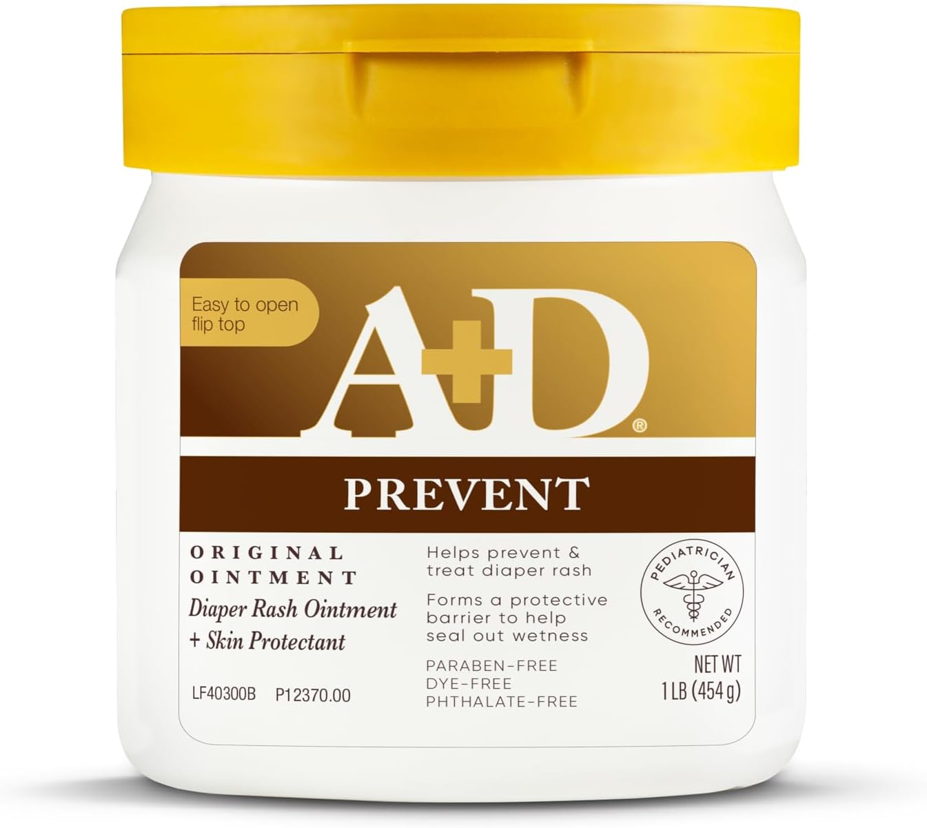 A+D Original Diaper Rash Ointment, Skin Protectant With Lanolin and Petrolatum, Cream 16 Ounce