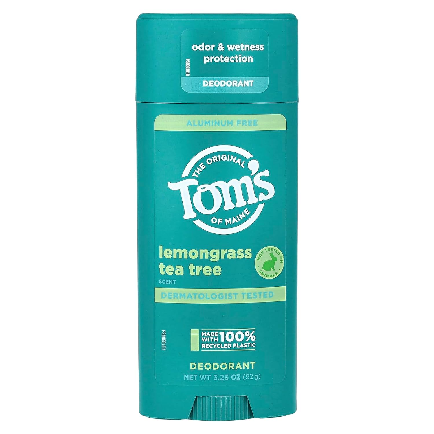 Tom's of Maine Complete Protection Aluminum-Free Natural Deodorant, Lemongrass Tea Tree, 3.25 OZ