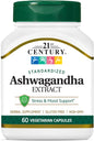 21St Century Healthcare Ashwagandha Extract 500 Mg, 60 Capsules