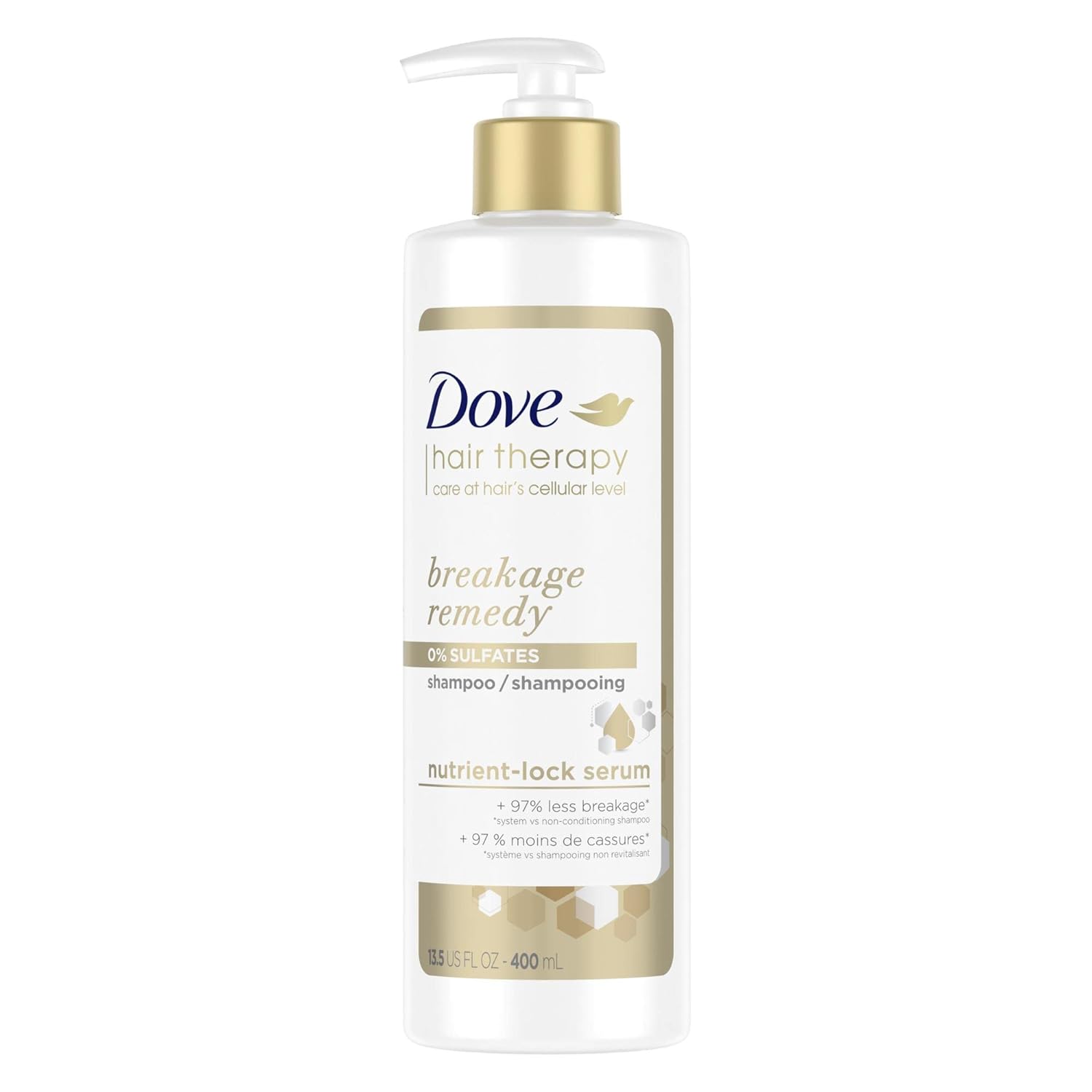 Dove Hair Therapy Shampoo for Damaged Hair Breakage Remedy Hair Shampoo 13.5 fl oz