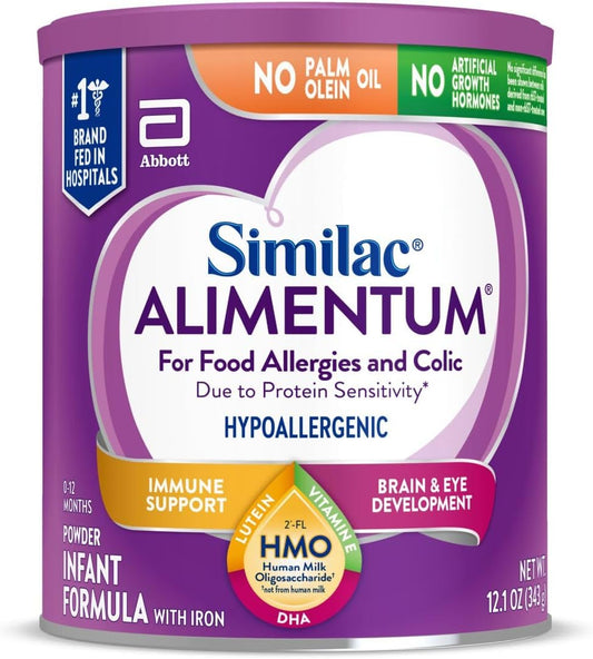 Similac Alimentum with 2G?+???++-FL HMO Hypoallergenic Infant Formula, Baby Formula Powder, 12.1-oz