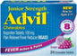 Advil Chewable Tablets Junior Strength Grape - 24 Ct