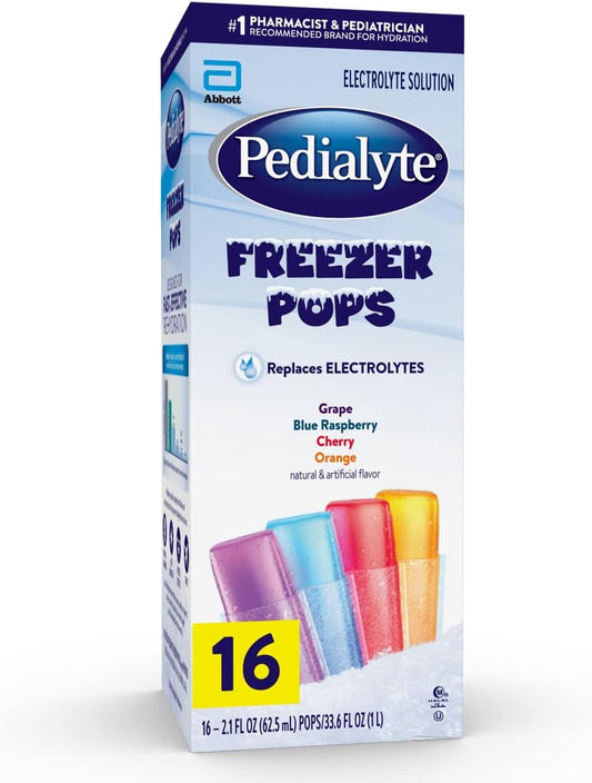 Pedialyte Electrolyte Solution Freezer Pops, 2.1 Fl Oz