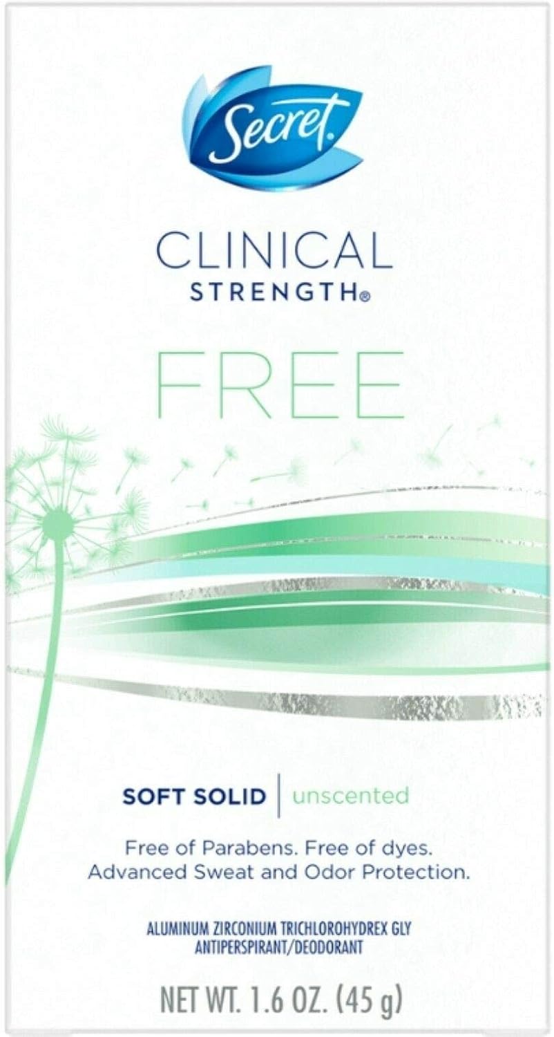 Secret Clinical Strength Soft Solid Sensitive Unscented Deodorant, 1.6 oz