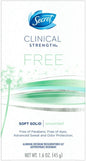 Secret Clinical Strength Soft Solid Sensitive Unscented Deodorant, 1.6 oz