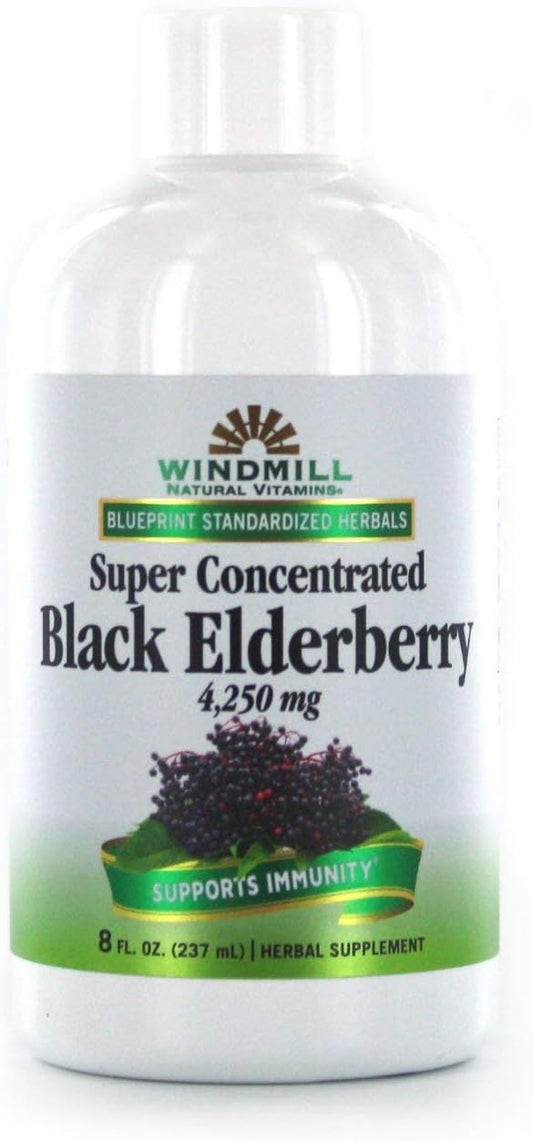 Windmill Natural Vitamins Super Concentrated Black Elderberry, 8 fl oz