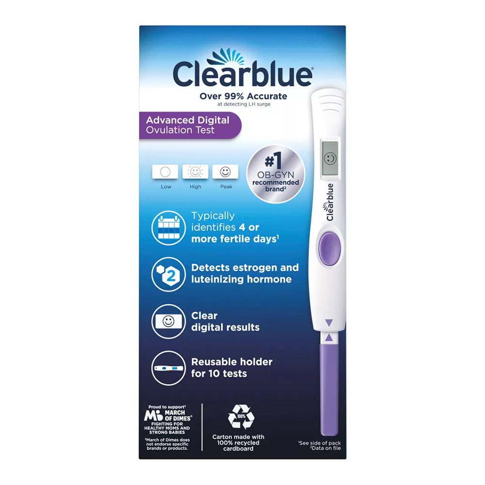 Clearblue Advanced 1 Month Supply Digital Ovulation Test - 10 Tests