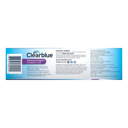 Clearblue Advanced 1 Month Supply Digital Ovulation Test - 10 Tests