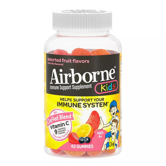Airborne Kids Immune Support Gummies With Vitamin C And Zinc - 42 Ct