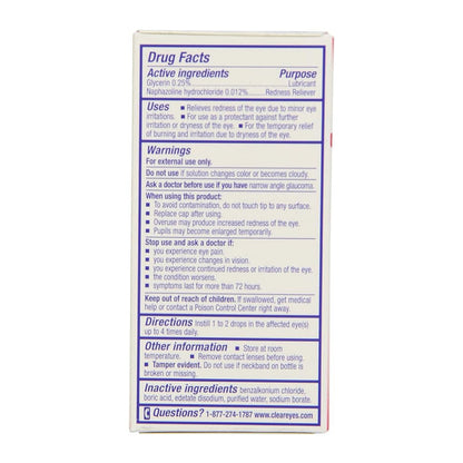 Clear Eyes Redness Relief Eye Drops - 0.5 Fl Oz