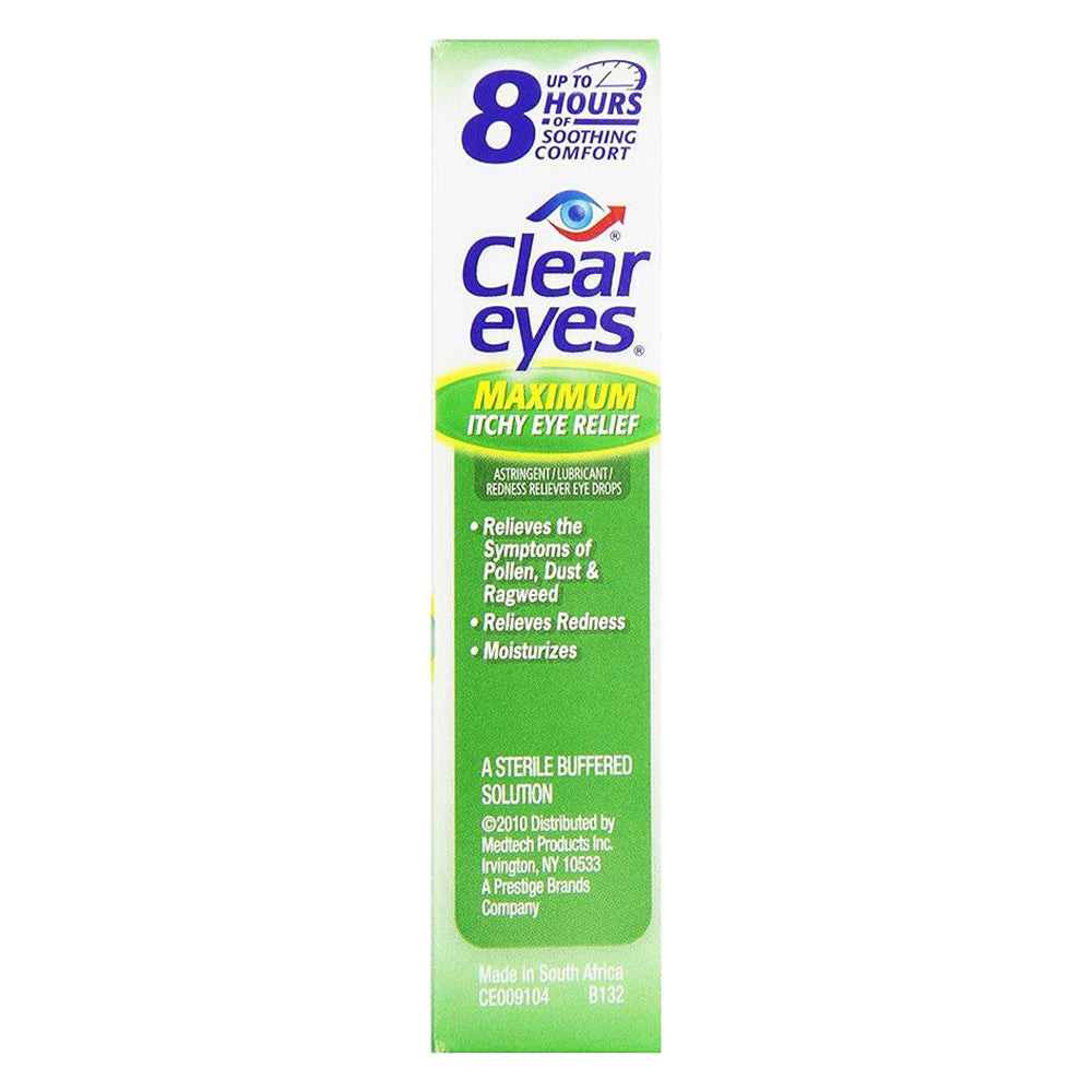 Clear Eyes Maximum Strength Itchy Eye Relief Eye Drops - 0.5 Fl Oz