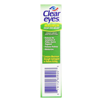 Clear Eyes Maximum Strength Itchy Eye Relief Eye Drops - 0.5 Fl Oz