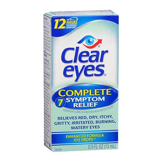 Clear Eyes Enhanced Complete 7 Symptom Relief Eye Drops - 0.5 Fl Oz